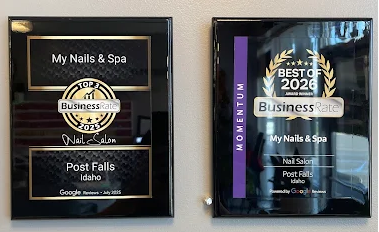 BusinessRate awards: Top Nail Salon 2025 and Best of 2026 for MY Nails & Spa in Post Falls, Idaho